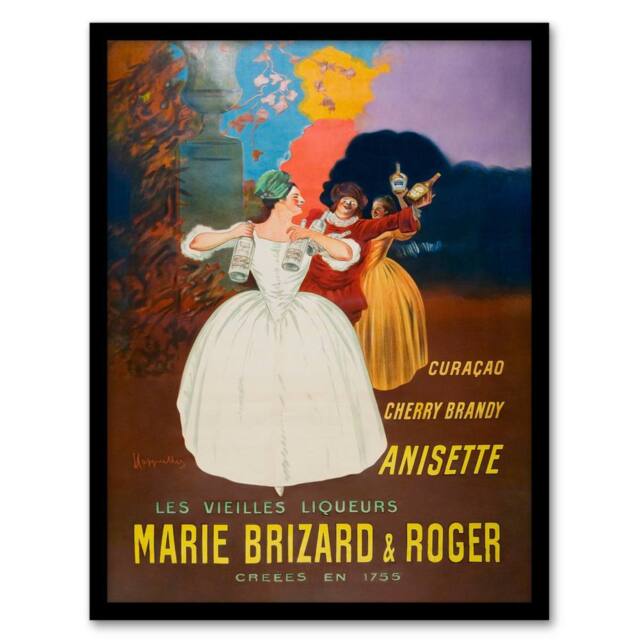 Artery8 Leonetto Cappiello Framed Wall Art The Old Liqueurs Vintage Advert - Size: A4 - image 1