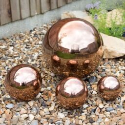 Primrose Copper Effect Stainless Steel Gazing Globe Sphere 12.6cm - thumbnail 3