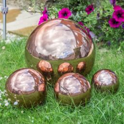 Primrose Copper Effect Stainless Steel Gazing Globe Sphere 12.6cm - thumbnail 5