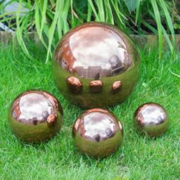 Primrose Copper Effect Stainless Steel Gazing Globe Sphere 12.6cm - thumbnail 4
