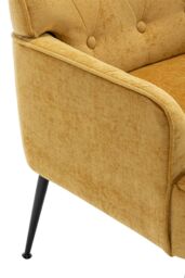 Living and Home Modern Chenille Upholstered Leisure Chair in Tan - thumbnail 6