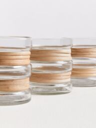 Orsina Set of 3 Natural Glass Tealight Holders, Decorative Tea Light Holders, Identical Tea Light Candle Holders - thumbnail 4