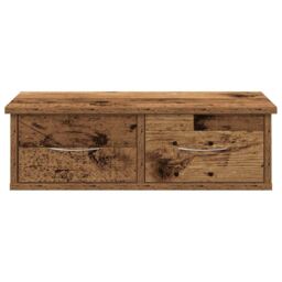 Berkfield Home Wall Cabinet Old Wood 60x26x18.5 cm Engineered Wood in Brown - thumbnail 4