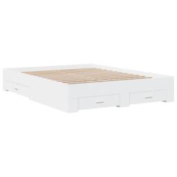 Berkfield Home Bed Frame with Drawers without Mattress White 150x200 cm King Size - thumbnail 3