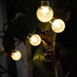 Voltico 50 LED Solar Mini Globe String Lights - Warm White Garden Glow - thumbnail 3