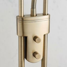 Loops Mother & Child Floor Lamp Antique Brass 1.8m Twin Light Dimmer Flexible Reading in Metallics - thumbnail 5
