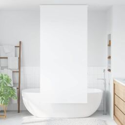 Berkfield Home Shower Roller Blind with Cassette 110x240 cm Fabric Width 106 cm in White - thumbnail 2