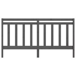 Berkfield Home Bed Headboard Grey 206x4x100 cm Solid Wood Pine - Size: 206 x 4 x 100 cm - thumbnail 4