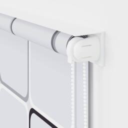 Berkfield Home Shower Roller Blind 120x240 cm Square in White - thumbnail 7