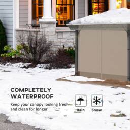 OUTSUNNY 3 x 3 (m) Gazebo Protective Cover, Waterproof Cover for Canopy, Tent in Clear - thumbnail 4