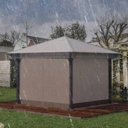 OUTSUNNY 3 x 3 (m) Gazebo Protective Cover, Waterproof Cover for Canopy, Tent in Clear - thumbnail 1