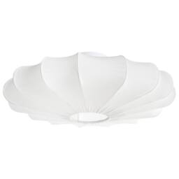 Wyld and Coco Pendant Lamp White Fabric Shade Painted Iron Base Scandi Ceiling - thumbnail 5