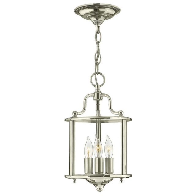 Loops 3 Bulb Ceiling Pendant Light Fitting Highly Polished Nickel LED E14 60W in Metallics
