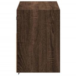 Berkfield Home TV Wall Cabinet with LED Lights Brown Oak 100x31x45 cm - Size: 100 x 31 x 45 cm - thumbnail 7