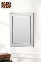 Yearn Mirrors Angled Wall Mirror Champagne 77x105cm in Metallic Silver - Size: 77x105 cm - thumbnail 1