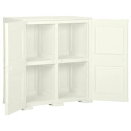 Berkfield Home Plastic Cabinet 79x43x85.5 cm Wood Design Vanilla Ice in Cream - thumbnail 5