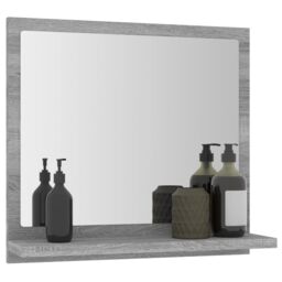 Berkfield Home Bathroom Mirror Grey Sonoma 40x10.5x37 cm Engineered Wood - thumbnail 6