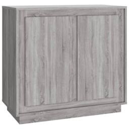 Berkfield Home Sideboard Grey Sonoma 80x34x75 cm Engineered Wood - Size: 80 x 34 x 75 cm - thumbnail 3