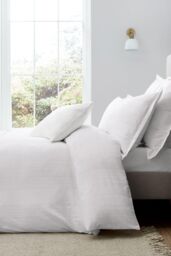 Murmur 'Seren' Oxford Pillowcase in White - thumbnail 3