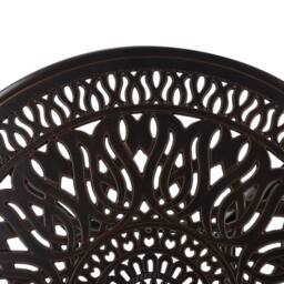 Wyld and Coco Brown 90 cm Round Vintage Aluminium Garden Table - thumbnail 6