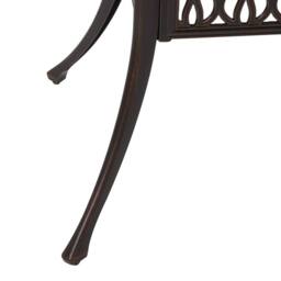 Wyld and Coco Brown 90 cm Round Vintage Aluminium Garden Table - thumbnail 3