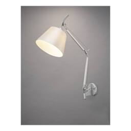Netlighting Karis Wall Light Silver Chrome E27 Cream Pearl Shade - thumbnail 2