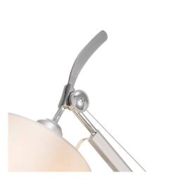 Netlighting Karis Wall Light Silver Chrome E27 Cream Pearl Shade - thumbnail 7