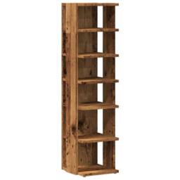 Berkfield Home Shoe Cabinet Old Wood 28x27x102 cm Engineered Wood in Brown - Size: 28 x 27 x 102 cm - thumbnail 1
