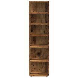 Berkfield Home Shoe Cabinet Old Wood 28x27x102 cm Engineered Wood in Brown - Size: 28 x 27 x 102 cm - thumbnail 4