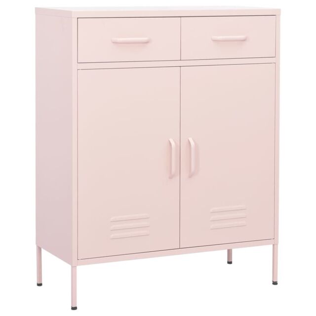 Berkfield Home Storage Cabinet Pink 80x35x101.5 cm Steel - image 1