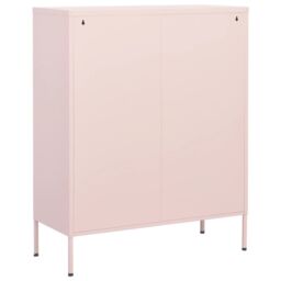 Berkfield Home Storage Cabinet Pink 80x35x101.5 cm Steel - thumbnail 4