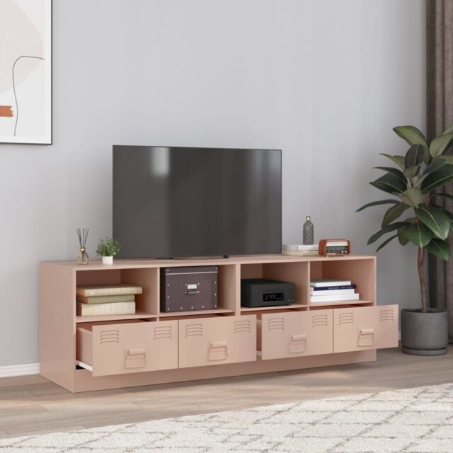 Berkfield Home TV Cabinets 2 pcs Pink 67x39x44 cm Steel - Size: 67 x 39 x 44 cm - image 1