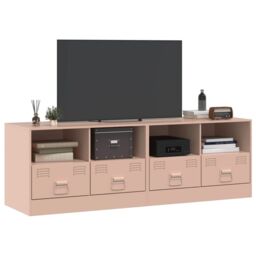 Berkfield Home TV Cabinets 2 pcs Pink 67x39x44 cm Steel - Size: 67 x 39 x 44 cm - thumbnail 3