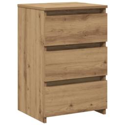 Berkfield Home Elegant Bedside Cabinet Artisan Oak 40x35x62.5 cm Engineered Wood in Brown - thumbnail 3