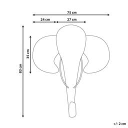 Wyld and Coco Natural Rattan Elephant Wall Art Handmade Modern Decor - thumbnail 4