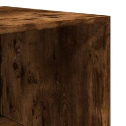 Berkfield Home Wardrobe Smoked Oak 100x50x200 cm Engineered Wood in Brown - Size: 100 x 50 x 200 cm - thumbnail 7