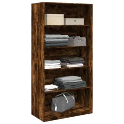 Berkfield Home Wardrobe Smoked Oak 100x50x200 cm Engineered Wood in Brown - Size: 100 x 50 x 200 cm - thumbnail 1