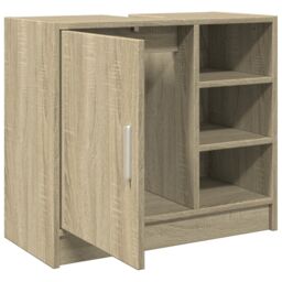 Berkfield Home Sink Cabinet Sonoma Oak 63x29x55 cm Engineered Wood in Brown - Size: 63 x 29 x 55 cm - thumbnail 5