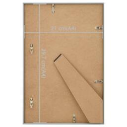 Berkfield Home Photo Frames Collage 3pcs for Table Silver 21x29.7cm MDF - Size: 21x29.7 cm - thumbnail 8