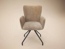 Solace+Co Kora Mocha Swivel Dining Chair Set of 2 in Brown - thumbnail 2