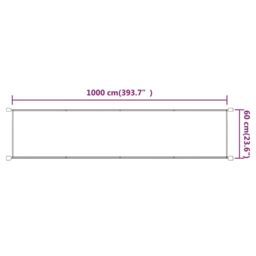 Berkfield Home Vertical Awning Terracotta 60x1000 cm Oxford Fabric in Red - thumbnail 5