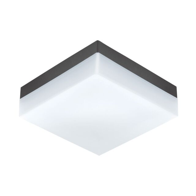 Loops IP44 Outdoor Wall Light Anthracite Plastic 8.2W Built in LED Porch Lamp - image 1