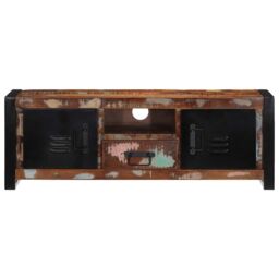 Berkfield Home TV Cabinet 100x30x35 cm Solid Wood Reclaimed in Brown - Size: 100 x 30 x 35 cm - thumbnail 3