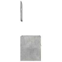 Berkfield Home Spacious 2 Piece Bathroom Furniture Set Concrete Grey Engineered Wood - thumbnail 6