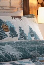 Furn Arcticus Arctic Animal Reversible Duvet Cover Set in Blue - Size: Double - thumbnail 3