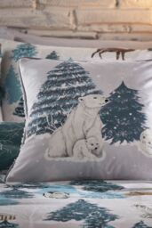 Furn Arcticus Arctic Animal Reversible Duvet Cover Set in Blue - Size: Double - thumbnail 5