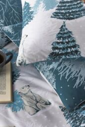 Furn Arcticus Arctic Animal Reversible Duvet Cover Set in Blue - Size: Double - thumbnail 4