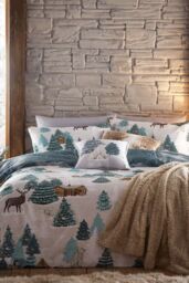 Furn Arcticus Arctic Animal Reversible Duvet Cover Set in Blue - Size: Double - thumbnail 1