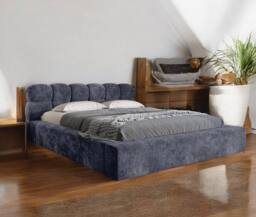 Stratus Interiors Cloud Mini Ambassador Upholstered Bed - Gas Lift Storage in Blue - Size: Super King - thumbnail 3