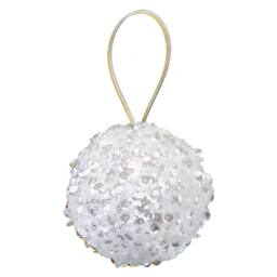 VFM e-Store Christmas Hanging Ball Decoration 13cm x 8cm Gold X 1 - Size: 13 cm x 8 cm